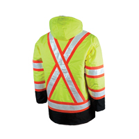 Parka de s&eacute;curit&eacute; doubl&eacute;, Jaune lime haute visibilit&eacute;, Grand Distribution Industrielle GC