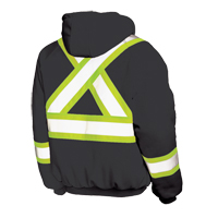 Insulated Safety Hoodie, Polyester, Large, Black Distribution Industrielle GC