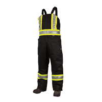 Salopettes de s&eacute;curit&eacute; doubl&eacute;e, Polyester/Polyur&eacute;thane, Grand, Noir Distribution Industrielle GC