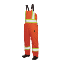 Salopettes de s&eacute;curit&eacute; doubl&eacute;e, Polyester/Polyur&eacute;thane, Grand, Orange haute visibilit&eacute; Distribution Industrielle GC