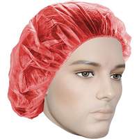 Bonnets bouffants, Polypropyl&egrave;ne, 21", Rouge Distribution Industrielle GC