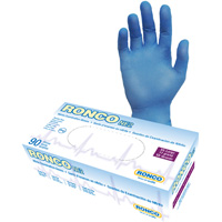 Gants jetables, 2T-Grand, Nitrile, 4 mils, Sans poudre, Bleu Distribution Industrielle GC