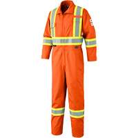 7702 FR Hi-Vis Safety Coveralls, Size 36, Orange Distribution Industrielle GC