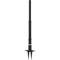 PLUS Barrier Post, 42" High, Black Distribution Industrielle GC