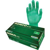 Gants jetables avec alo&egrave;s, Grand, Vinyle, 5 mils, Sans poudre, Vert Distribution Industrielle GC
