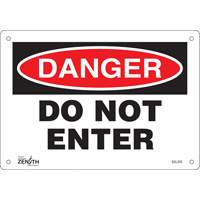 Enseigne Do Not Enter, 7" x 10", Aluminium, Anglais Distribution Industrielle GC