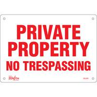 Enseigne Private Property, 7" x 10", Aluminium, Anglais Distribution Industrielle GC