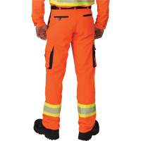 Pantalons cargo haute visibilit&eacute; antid&eacute;chirure, Polyester, 28, Orange haute visibilit&eacute; Distribution Industrielle GC