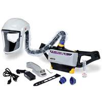 Trousse d'ensemble respirateur d'&eacute;puration d'air propuls&eacute; pour peintre Versaflo, Capuchon & visi&egrave;re, Pile Lithium-ion Distribution Industrielle GC