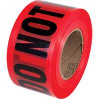 Ruban pour barricades Danger Do Not Enter PrimeGuard, Anglais, 3" la x 1000' lo, Noir/rouge Distribution Industrielle GC