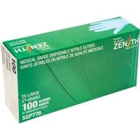 Gants jetables de calibre m&eacute;dical r&eacute;sistants &agrave; la perforation, 2T-Grand, Nitrile, 4,5 mils, Sans poudre, Bleu, Classe 2 Distribution Industrielle GC