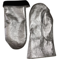 Heat Resistant Welding Mitt, Aluminized Carbon/Leather, One Size, Protects Up To 800° F (426.66° C) Distribution Industrielle GC