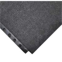 24/Seven&reg; Locksafe&reg; Anti-Fatigue Mat, Smooth, 3' x 3' x 5/8", Black, Natural Rubber Distribution Industrielle GC