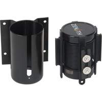 Barri&egrave;re &agrave; fixation murale avec ruban magn&eacute;tique, Acier, Fixation par vis, 7', Ruban Noir Distribution Industrielle GC