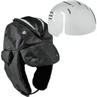 Chapeau de trappeur avec fermeture &agrave; glissi&egrave;re et casque antichoc &agrave; ins&eacute;rer N-Ferno, Doublure en Polyur&eacute;thane/Satin, Moyen/Petit, Noir Distribution Industrielle GC