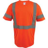 Chemise de s&eacute;curit&eacute; &agrave; manches courtes, Polyester, 2T-Grand, Orange haute visibilit&eacute; Distribution Industrielle GC