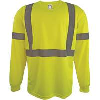 Chemise de s&eacute;curit&eacute; &agrave; manches longues, Polyester, 2T-Grand, Jaune lime haute visibilit&eacute; Distribution Industrielle GC
