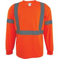 Chemise de s&eacute;curit&eacute; &agrave; manches longues, Polyester, 2T-Grand, Orange haute visibilit&eacute; Distribution Industrielle GC