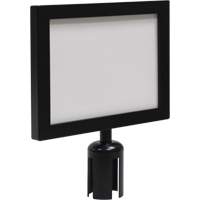 Cadre d'enseigne pour poteau de barri&egrave;re pour le contr&ocirc;le des foules, Noir Distribution Industrielle GC