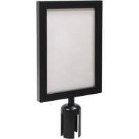 Cadre d'enseigne pour poteau de barri&egrave;re pour le contr&ocirc;le des foules, Noir Distribution Industrielle GC