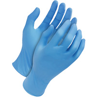 Gants jetables classiques, Moyen, Nitrile, 4 mils, Sans poudre, Bleu Distribution Industrielle GC