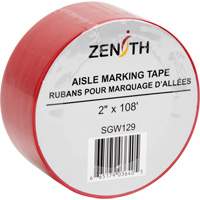 Aisle Marking Tape, 2" x 108', PVC, Red Distribution Industrielle GC