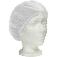 Bonnet bouffant pliss&eacute; Ronco Care, Polypropyl&egrave;ne, 24", Blanc Distribution Industrielle GC