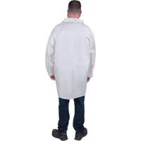 Protective Lab Coat, Microporous, White, Small Distribution Industrielle GC