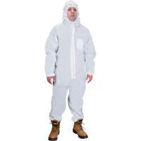 Hooded Coveralls, Medium, White, SMS Distribution Industrielle GC