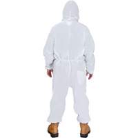 Hooded Coveralls, Medium, White, SMS Distribution Industrielle GC