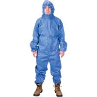 Hooded Coveralls, Medium, Blue, SMS Distribution Industrielle GC