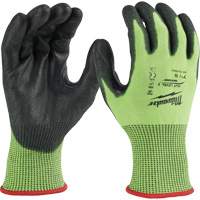 Gants &agrave; haute visibilit&eacute; enduits par trempage, Taille Petit, Calibre 15, Rev&ecirc;tement Polyur&eacute;thane, Enveloppe en Poly&eacute;thyl&egrave;ne, ASTM ANSI niveau A5 Distribution Industrielle GC