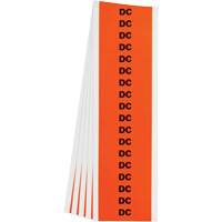 "DC" Conduit & Voltage Labels, 1/2" x 2-1/4", Cloth/Vinyl, English Distribution Industrielle GC