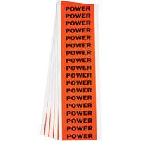 "Power" Conduit & Voltage Labels, 1/2" x 2-1/4", Cloth/Vinyl, English Distribution Industrielle GC