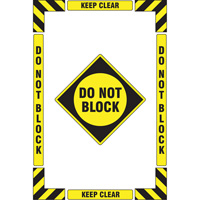 Trousse de marquage du sol ?Keep Clear Do Not Block? (se tenir &agrave; l&eacute;cart - ne pas encombrer), Adh&eacute;sif, Anglais avec pictogramme Distribution Industrielle GC