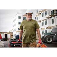 T-shirt de travail hybride, Hommes, Petit, Vert Distribution Industrielle GC