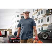 T-shirt de travail hybride, Hommes, Petit, Bleu Distribution Industrielle GC