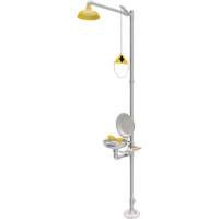 Douche durgence et douche oculaire combin&eacute;es, Socle Distribution Industrielle GC