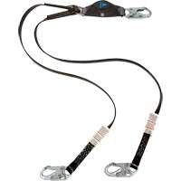 Anti-Corrosion Energy Absorbing Lanyard, 6', Snap Hook Center, Snap Hook Leg Ends, Polyester Distribution Industrielle GC