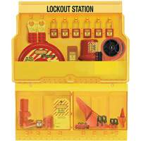 Station de cadenassage pour vannes et appareils &eacute;lectriques de luxe et de qualit&eacute; sup&eacute;rieure, Cadenas Thermoplastique, Capacit&eacute; de 32, Cadenas Compris Distribution Industrielle GC