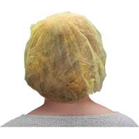 Bonnets bouffants, Polypropyl&egrave;ne, 24", Jaune Distribution Industrielle GC