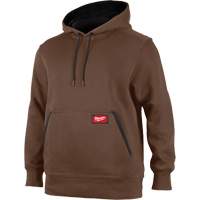 Midweight Pullover Hoodie, Men's, Small, Brown Distribution Industrielle GC