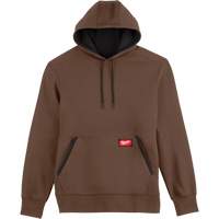 Midweight Pullover Hoodie, Men's, Small, Brown Distribution Industrielle GC