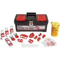 Electrical Lockout Tagout Kit with Nylon Safety Lockout Padlocks in Toolbox, Electrical Kit, 33 Components Distribution Industrielle GC