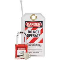 Nylon Safety Lockout Padlock & Tag Kit, 3 Components Distribution Industrielle GC