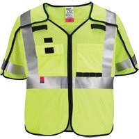 Gilet de s&eacute;curit&eacute; &agrave; maille d&eacute;tachable, Noir/Jaune lime haute visibilit&eacute;, Moyen/Petit Distribution Industrielle GC