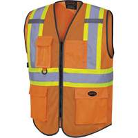 6960 Front Mesh Safety Vest, High Visibility Orange, Medium, Polyester Distribution Industrielle GC