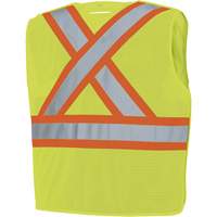 598P Veste de s&eacute;curit&eacute; &agrave; maille d&eacute;tachable, Jaune lime haute visibilit&eacute;, Moyen/Petit, Polyester Distribution Industrielle GC