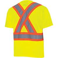 6991 Bird's-Eye Safety Shirt, Polyester, 3X-Large, High Visibility Lime-Yellow Distribution Industrielle GC