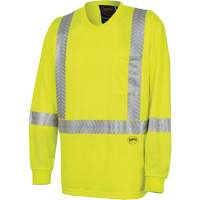6905A Chandail de s&eacute;curit&eacute; &agrave; manches longues ultra respirant et ultra frais, T-petit, Jaune lime haute visibilit&eacute; Distribution Industrielle GC